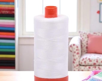 Aurifil Natural White Quilting Thread - MK50SP2021, 50wt Mako Cotton Thread, 1422 Yards