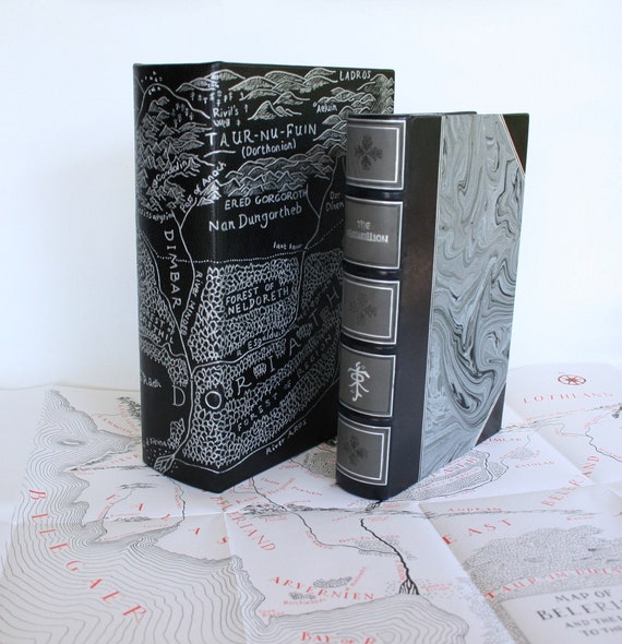RESERVED - Please do not buy, Silmarillion bookbinding, Tolkien custom binding, leatherbound fantasy book, handmade leather book