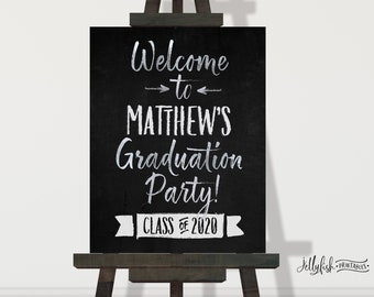 Floral Graduation Party Welcome Sign Graduation Party Etsy