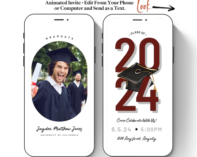 Animated Grad Invites