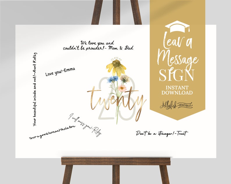 Graduation Signature Board Template Signature Sign - Etsy