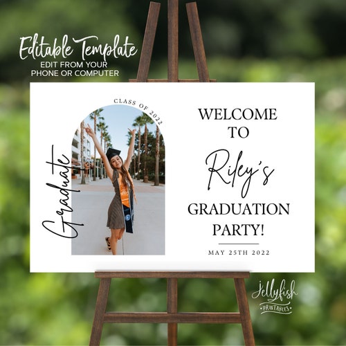 Graduation Party Welcome Sign Graduation Sign Photo - Etsy