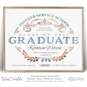 Pioneer Service School Abschlusszertifikat Vorlage. Personalisiere so viele, wie du für 1 Jahr benötigst. Kostenlose Demo. Besondere Pioneer Geschenke. Jw Geschenk.