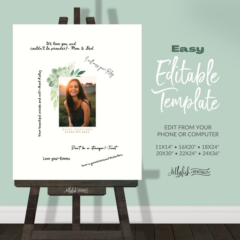 Graduation Signature Board Template Signature Sign - Etsy