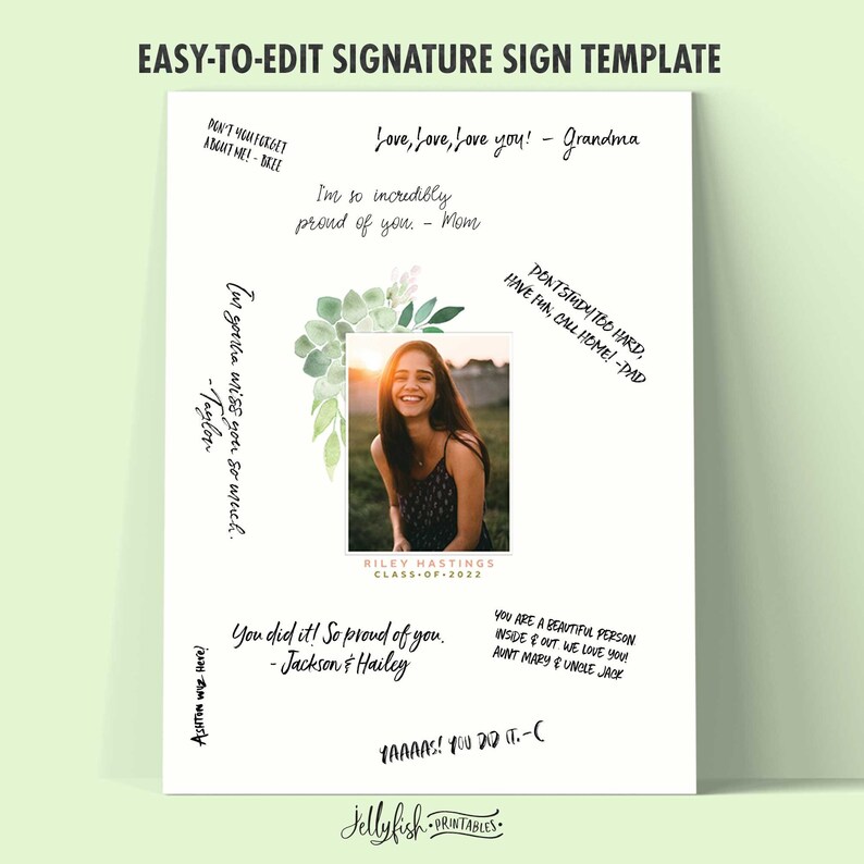 Graduation Signature Board Template Signature Sign - Etsy