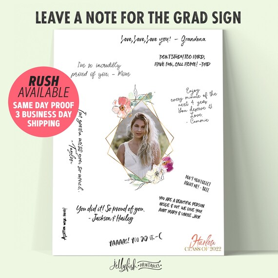 Graduation Signature Board Template Signature Sign - Etsy