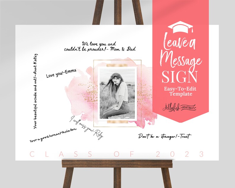 Graduation Signature Board Template Signature Sign - Etsy