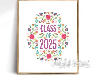 Bord Fiesta Class of 2025 | Afstudeerdecoraties 2025 | Feestdecoraties | Feestbord | Feestdecoratie | Feestdecoraties | Mexicaans |  FI1