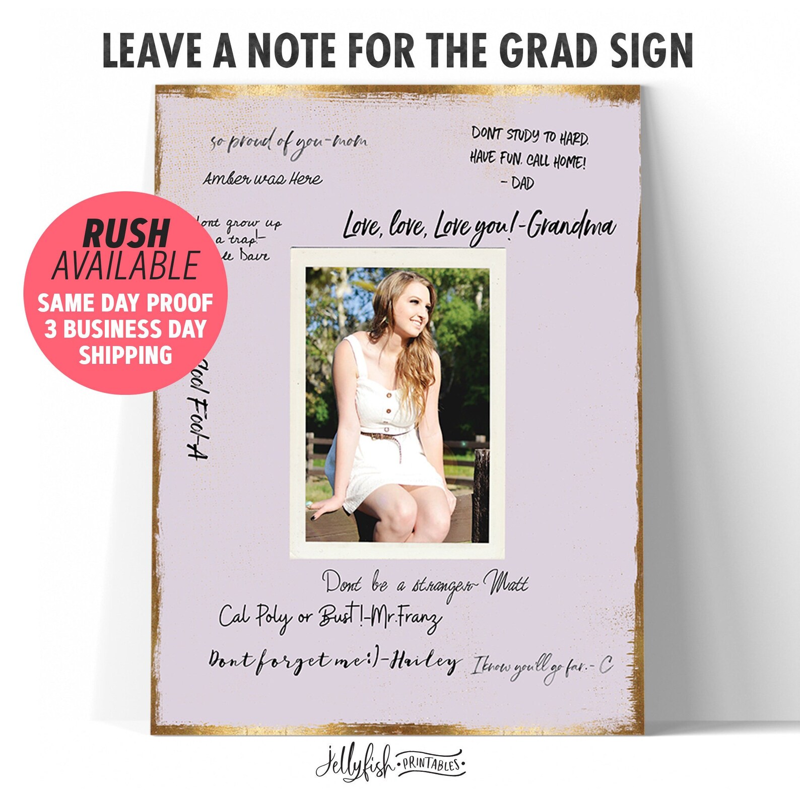 Graduation Signature Board Template Signature Sign - Etsy