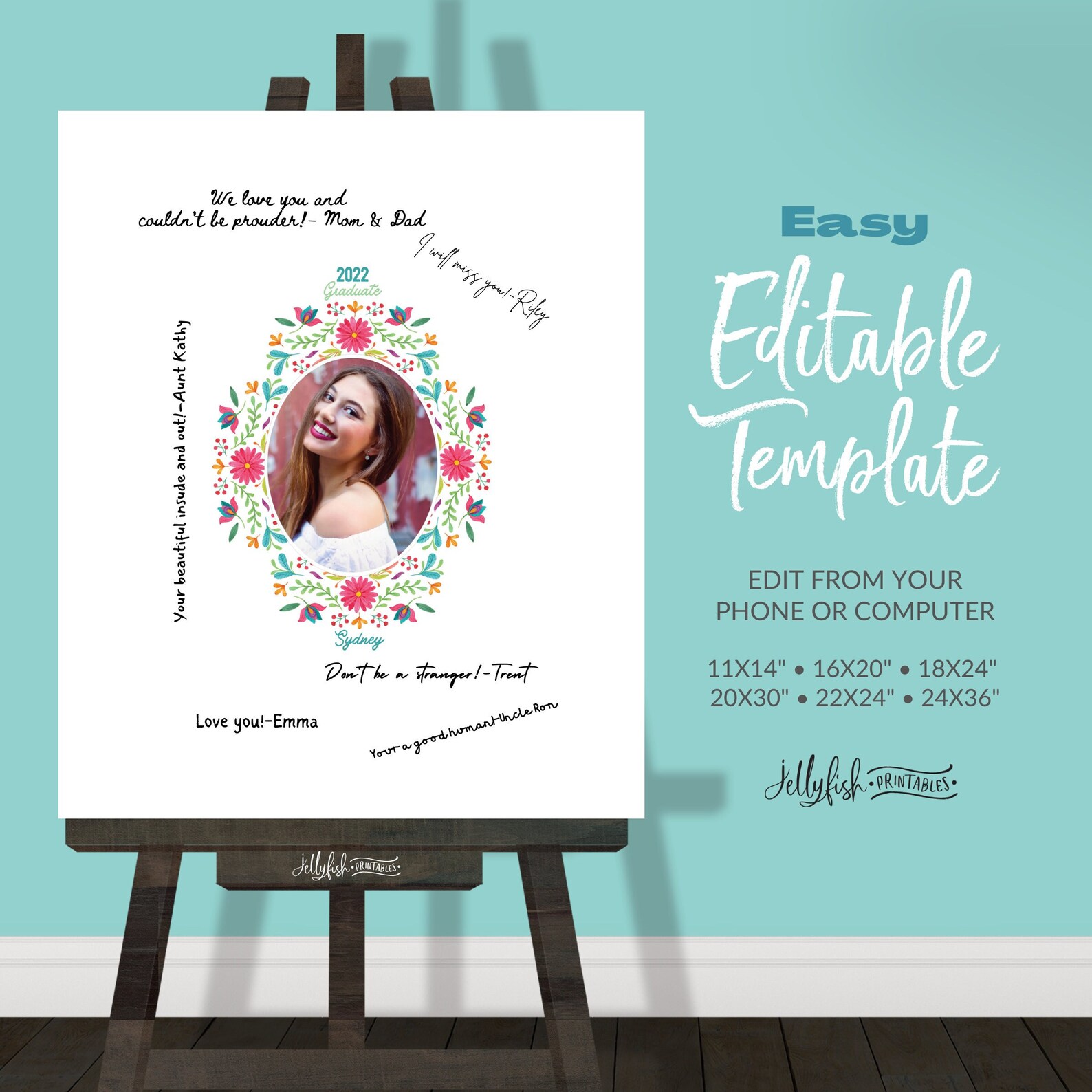 Graduation Signature Board Template Signature Sign - Etsy