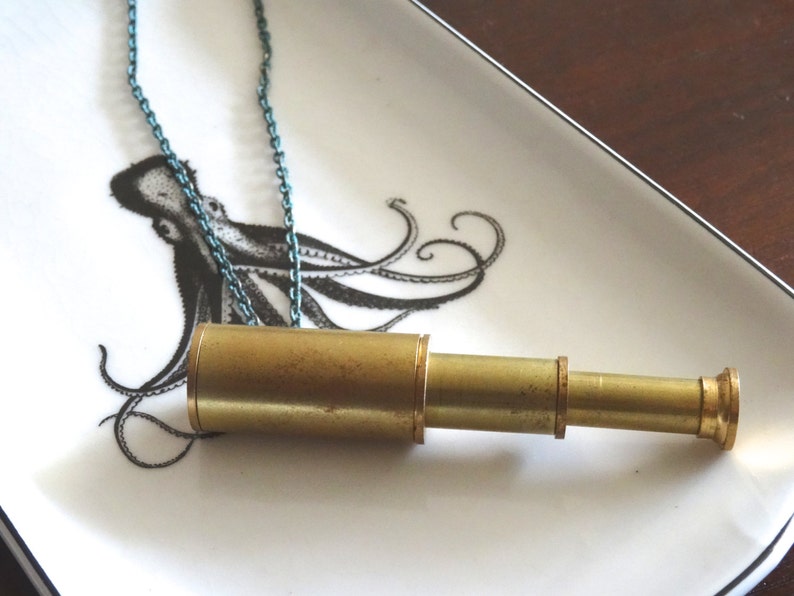 Nautical Telescope Necklace Functioning Seeing Eye Piece Etsy