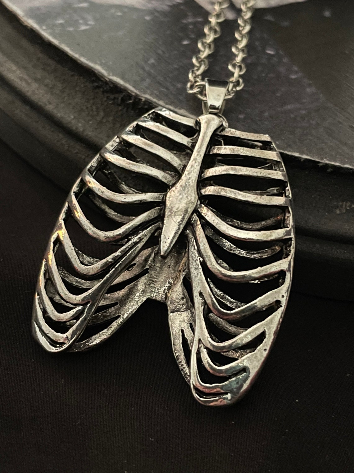 Rib Cage Necklace Anatomical Etsy