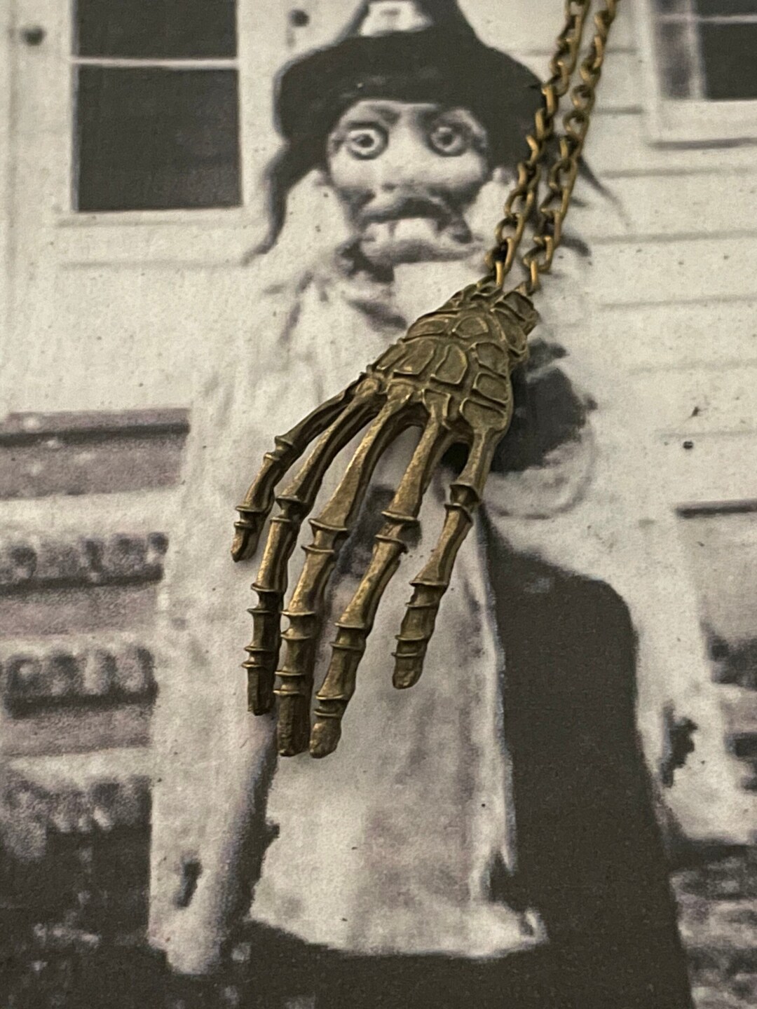 Skeleton Hand Necklace Human Body Part Jewelry Etsy