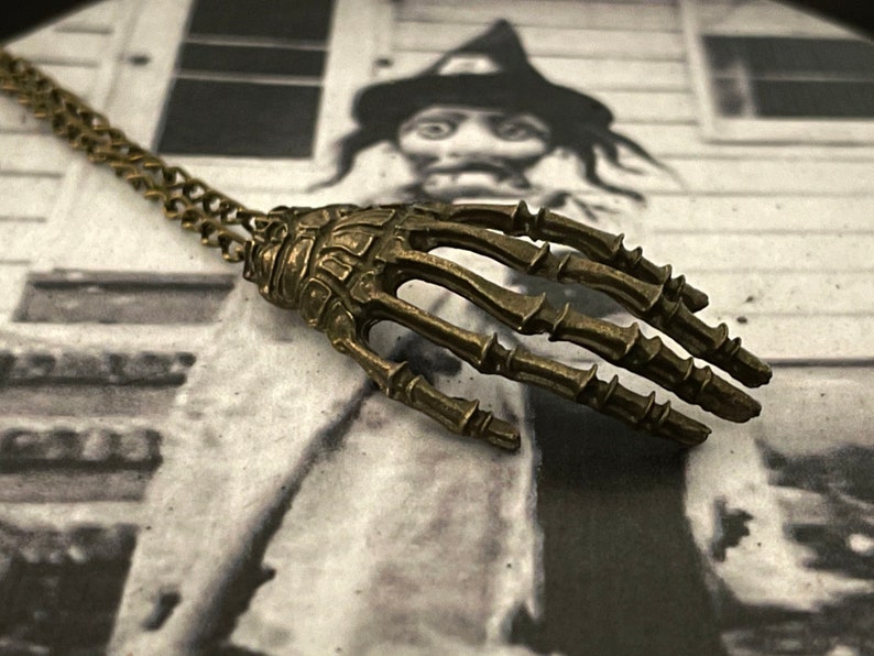 Skeleton Hand Necklace Human Body Part Jewelry Etsy