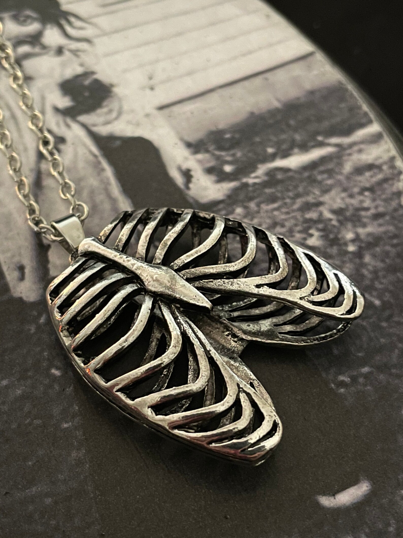 Rib Cage Necklace Anatomical Etsy