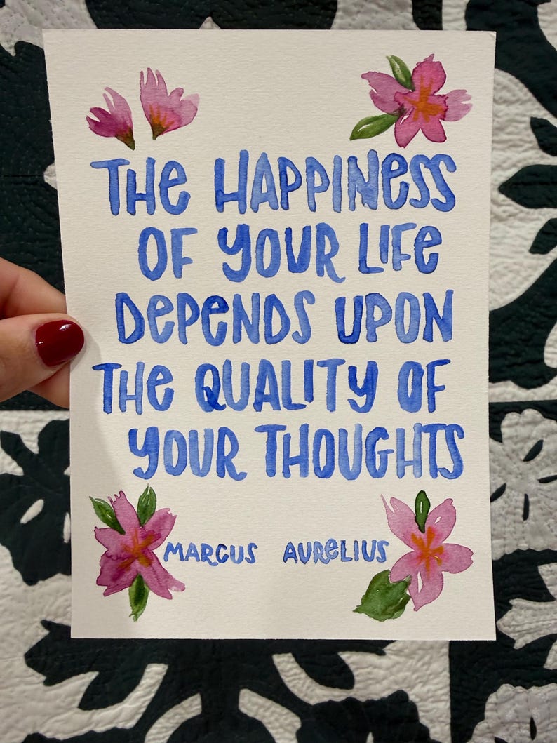 Custom, Personalized Hand Painted Watercolor Quote / Calligraphy / Hand ...