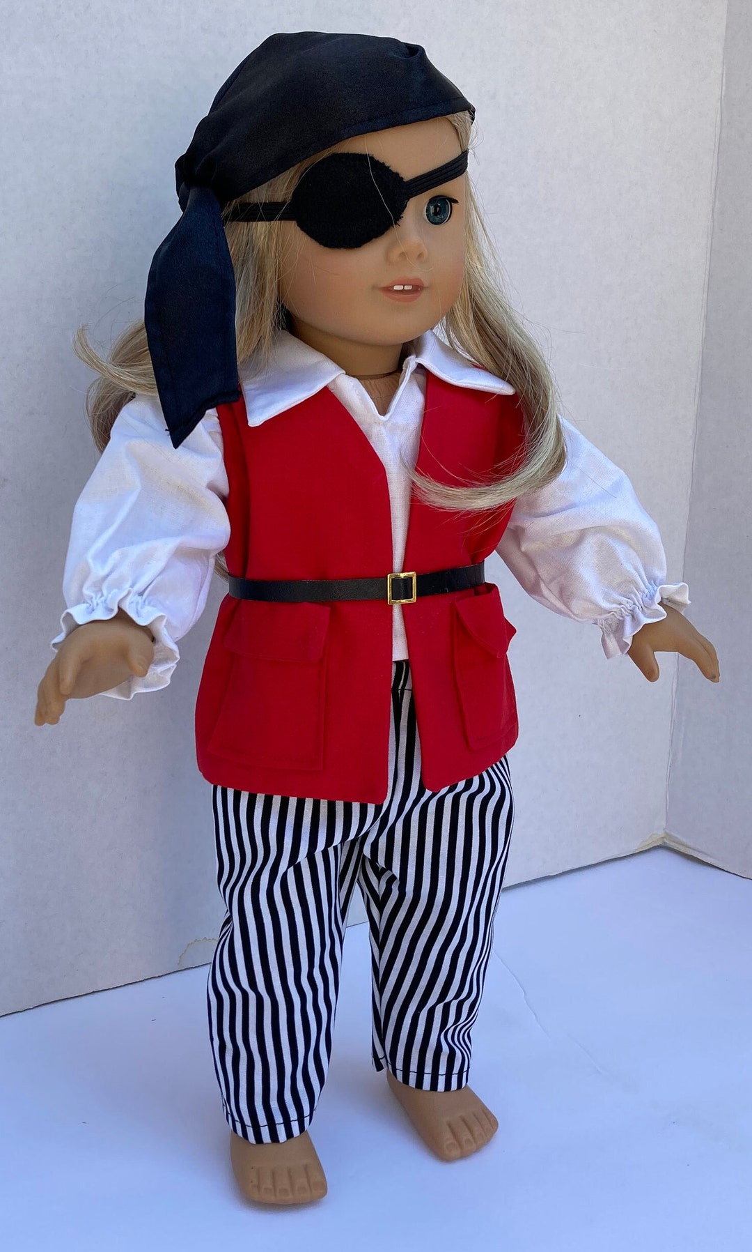 Pirate Halloween Costume for 18 Dolls. Handmade in USA. Etsy