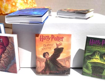 Wizarding books 2 x 1 3/4" for 18" Dolls, blank pages. Handmade in USA