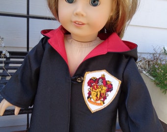 Wizarding Robe for 18" Dolls. Made in USA fits American Girl, Our Generation Dolls