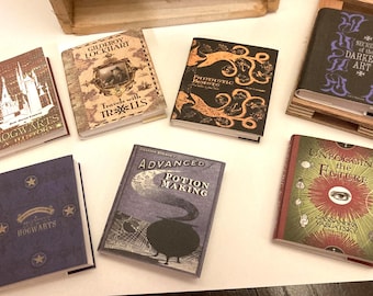 Wizarding Spell Books, 18" Doll Accessory, Handmade Miniature Books