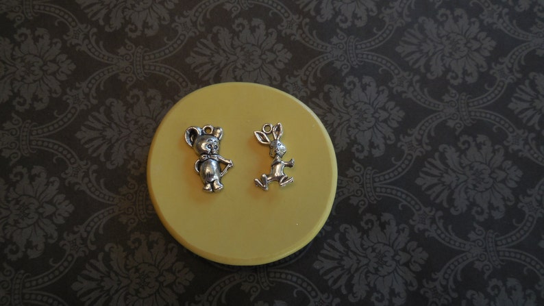 flexible Cake Molds clays mold craft mold resin Mouse and Rabbit Molds Molds food mold fondant jewelry mold charms silicone mold