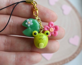Frogs Charms Beads Charms FIMO Polymer CLAY 14mm*3 