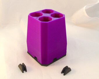 Portaherramientas modular de plástico con 4 compartimentos, resistente al agua, para carpintería, lápiz, rotulador, pincel, manualidades, colores personalizados, envío gratuito a EE. UU.
