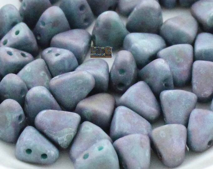 50pcs Czech NIBBIT Beads New 2 Hole Nib Bit Matte NEBULA Etsy