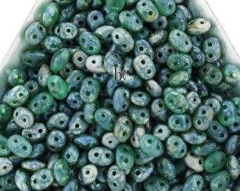 M5005, MATTE CHRYSOLITE, Superduo, 2 hole, 2.5x5mm green sd-35 Kumihimo lime Beadweaving,