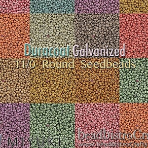 8.5g MIYUKI DURACOAT Galvanized Round 11/0 Seed beads - Size 11 Rocaille beads * Choose Color *