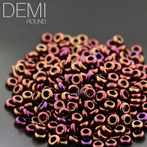 DEMI Rounds 11/0 8/0 Toho seed beads HIGHER-METALLIC Amethyst size 11 8g size 8 5g Demi beads image 1