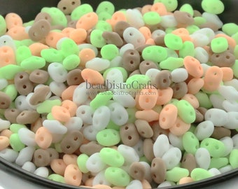 20g Czech SuperDuo 2-hole Beads - BONDELI SPRINKLES Mix * / Custom mix 2.5x5mm