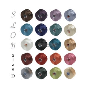 C-lon Nylon Beading Thread CLBD Size D Industry Size TEX 45 Approx 78 Yards  per Bobbin sold 1 Bobbin Diy Beads 