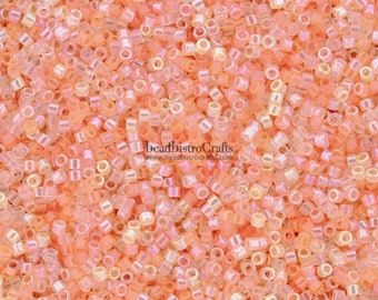 10g Miyuki 11/0 DELICA Seed beads - GRAPEFRUIT MIX ** - size 11 seed beads