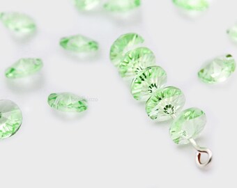 Crystal 6200 - Tiny Rivoli Pendants (30 or 120PCS) Swarovski 6mm CHRYSOLITE Crystals