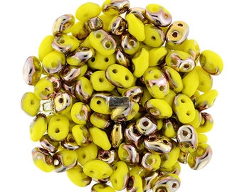 10g Czech SuperDuo 2 hole beads  * Lemon CAPRI GOLD 2.5x5mm