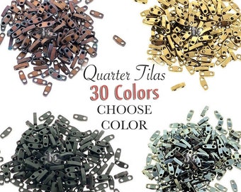 5g / 10g - MIYUKI * 24 COLORS * New 1/4 Tila Beads - Choose COLOR - size 5x1.2x1.9mm - 2 hole - Quarter Tila Seed Beads
