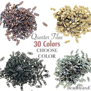 5g / 10g - MIYUKI * 24 COLORS * New 1/4 Tila Beads - Choose COLOR - size 5x1.2x1.9mm - 2 hole - Quarter Tila Seed Beads