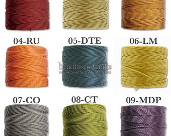 S-Lon TEX 210 Bead Cord - Nylon beading cord - 77 yard length spools - 27 Colors - or SETS great for bead Kumihimo - Made in USA