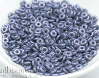 5g Czech O Rings Opaque BLUE LUSTER * - 1x4mm