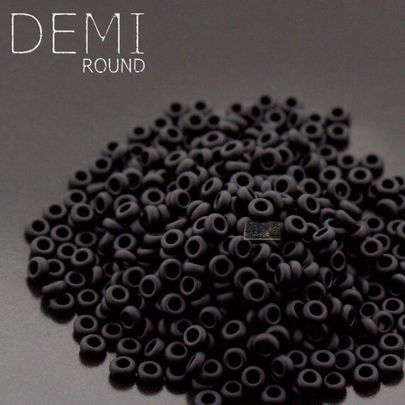 Demi 8-49F, Toho 8g Opaque Frosted Jet Demi 8-49F, Toho 8g Opaque Frosted Jet