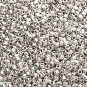 10g MATUBO size 10 Czech Cylinder Seed Beads - Crystal FULL LABRADOR - Matubo seed beads