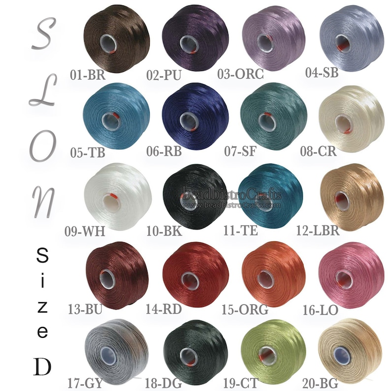 SLON Size D Thread Nylon Beading Monocord 78 Yard Length Etsy
