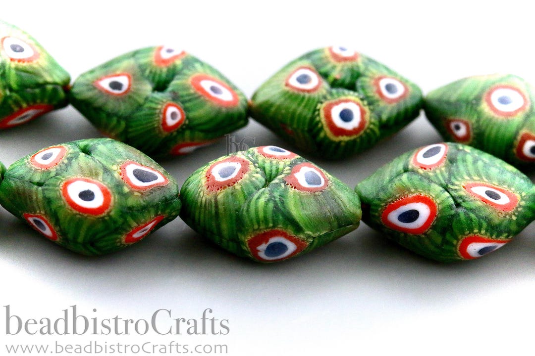Reproduction Millefiori Java Glass Beads (5pcs) Ancient Style ...