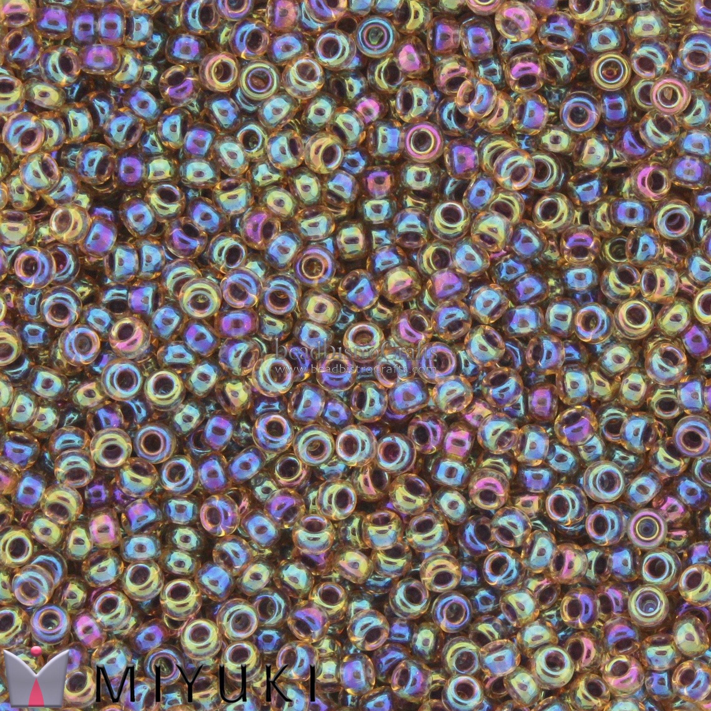 11-342, Miyuki 22g Berry Lined Light Topaz AB 11-342, Miyuki 22g Berry Lined Light Topaz AB