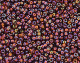 楚山　茶色200＋11色各100 11/0, 8/0 Round MIYUKI Japanese Seed Beads - SILVER Lined