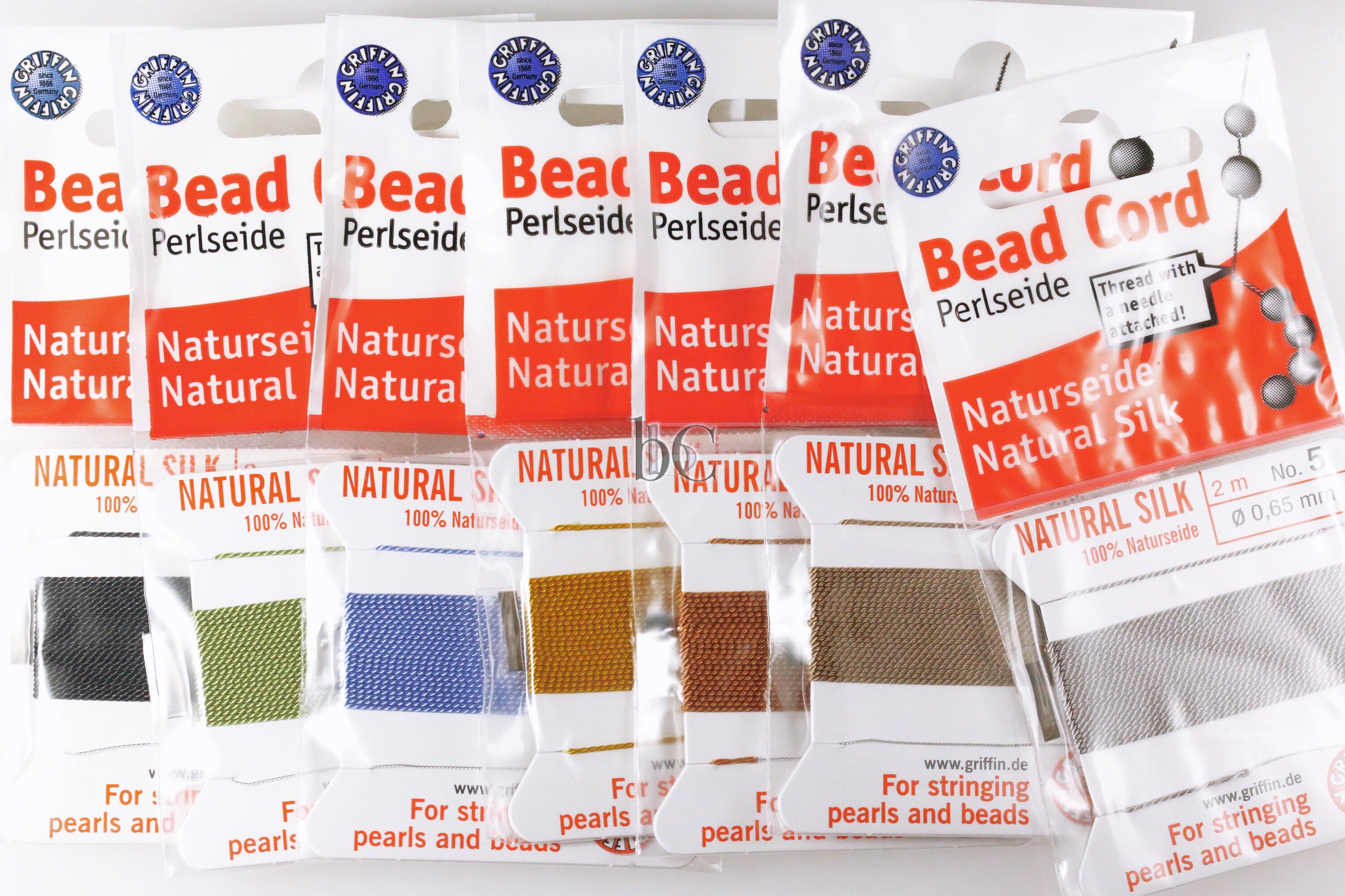 No. 5 SILK CORD Perlseide Griffin Natural Silk Bead Cord Etsy UK