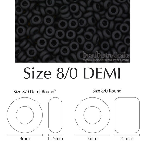 Demi 8-49F, Toho 8g Opaque Frosted Jet Demi 8-49F, Toho 8g Opaque Frosted Jet