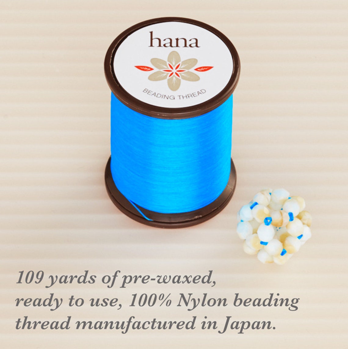 HANA Beading Thread Fine prewaxed beading thread 100 Etsy