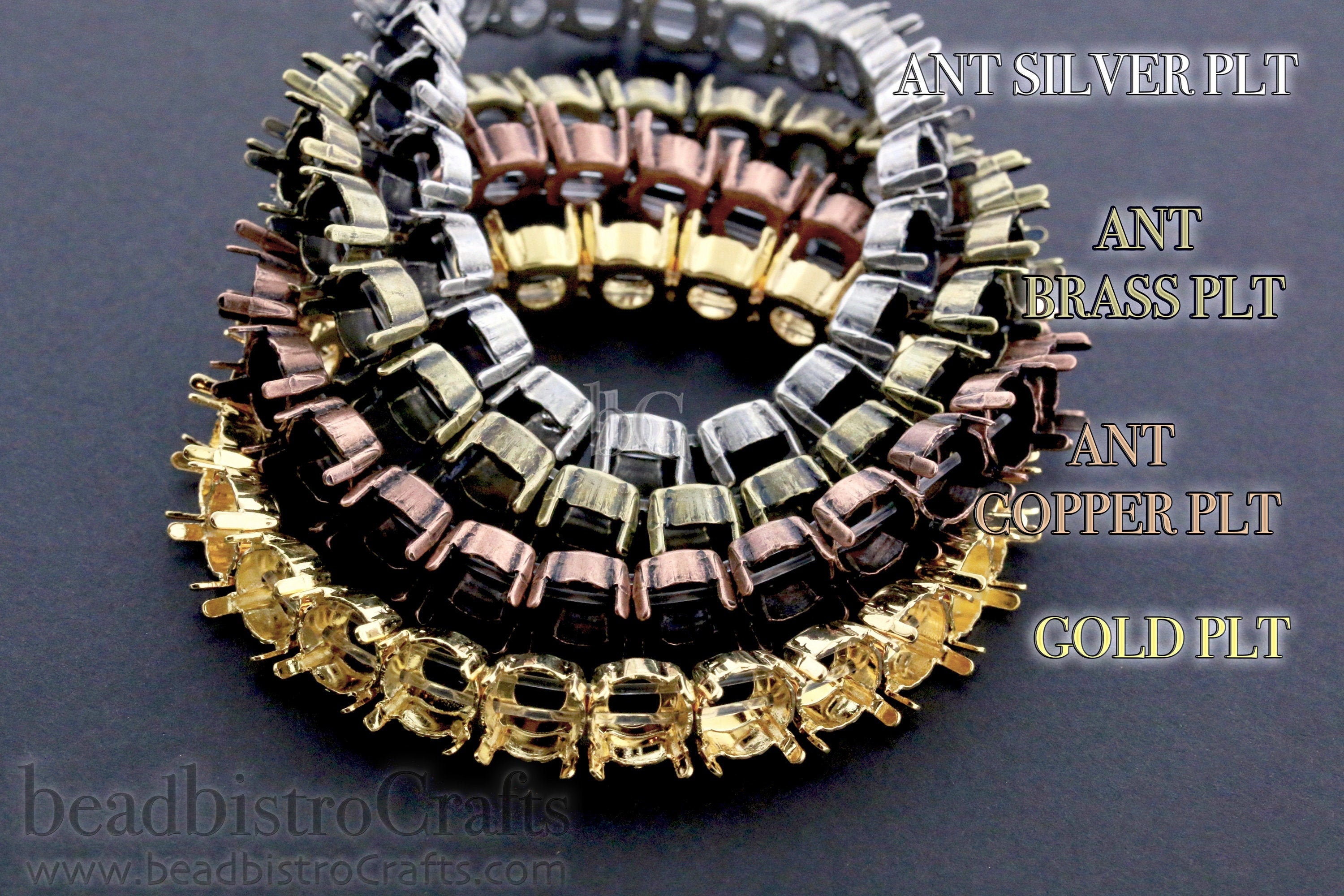 SETTINGS for 39SS / 29SS Stone - * Crystals - Sew-on Rhinestone 2-hole ...
